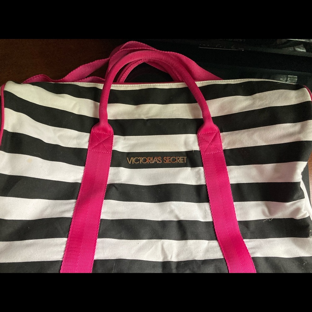Victoria’s Secret Striped Duffel Bag